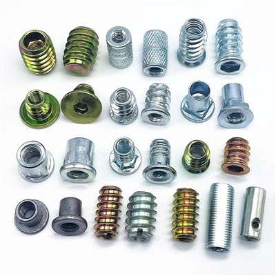Insertos de rosca de metal para madera